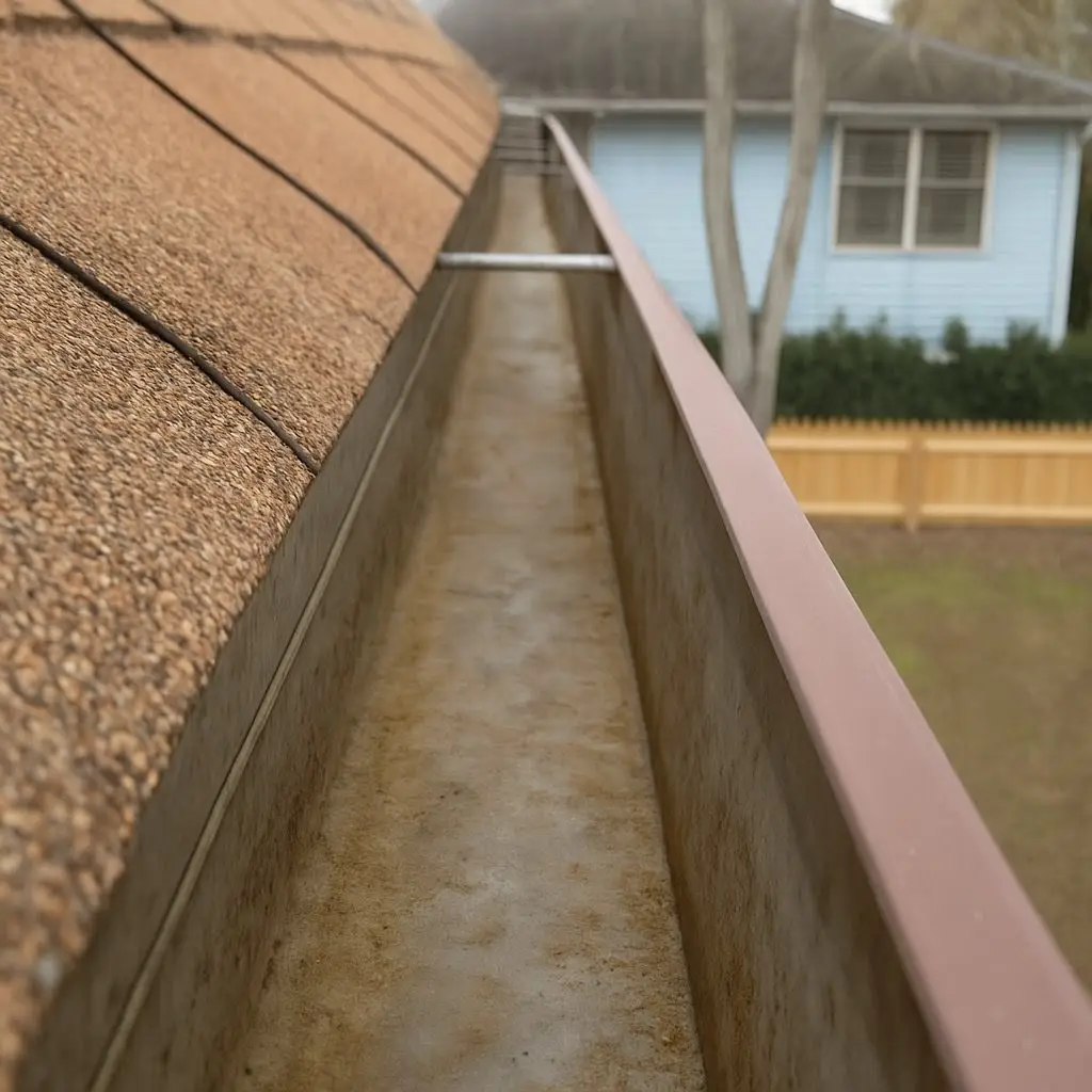 After gutter cleaning